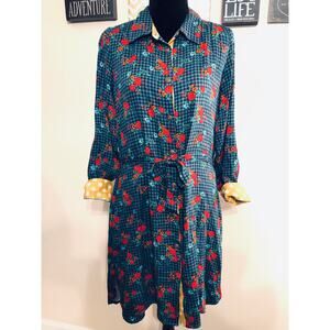 Matilda Jane Fa La La Floral Plaid Dress sz S